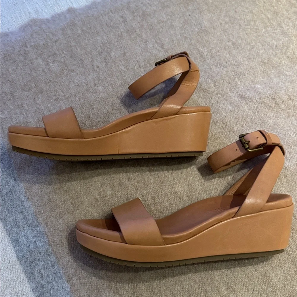 Gentle Souls by Kenneth Cole Tan Ankle-Strap Leather Sandals - Picture 2 of 9
